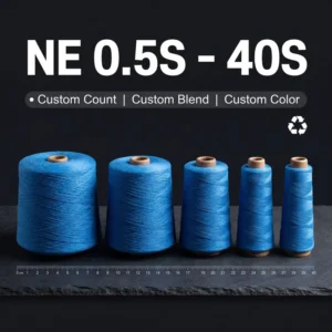 High Tenacity Recycled Cotton Polyester Blended Yarn for Socks Knitting NE 10S 30S Eco OE Yarn