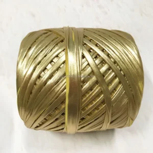 High Tenacity Shiny Metallic Yarn Cloth Thread Non Pilling Material for Hand Woven Bags for Sewing and Knitting