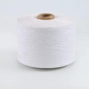 High Tenacity White Cotton Yarn Raw Pattern Polyester Blended Yarn for Weaving Recycled Yarn
