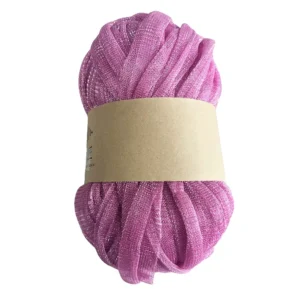 High Tenacity Woven Bag T Shirt Yarn Recycled Cotton Fabric With Glitter Effect Dyed Fancy Knitting Yarn