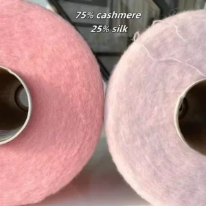 High end 50g Super Soft Cashmere Wool Yarn 12NM 75% Cashmere 25% Silk Yarn for Hand Knitting Sweater