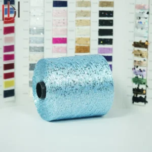 High-quality 3mm Dyed 150D Double Twist Sequins Decoration Fancy 100% Polyester Yarn for Scarf Clothing Skirt
