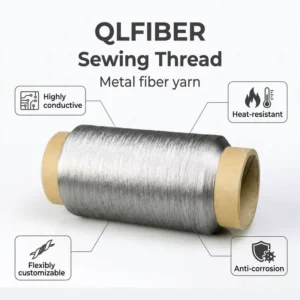 Highly Conductive Fiber Yarn with Anti static Feature OE Technics Yarn Count 100 for EMI Shielding