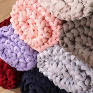 Home Bedroom Decor Chunky Knitted Cable Organic Super Soft Thick Winter Braided Giant Knitted Yarn Knit Weighted Blanket