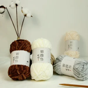 Hook Manual DIY Crochet Dye 6mm Chenille Thick Thread 100g Fluffy Velvet Scarf Yarn for Hand Knitting Toys Blanket Scarf