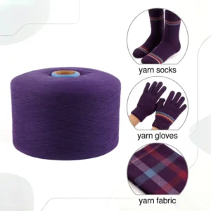 Hot Selling Ne 3.5s 32s Violet Regenerated Open end Cotton Polyester Blended Yarn Abrasion Resistant Anti Bacteria