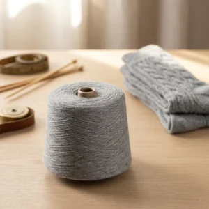 In Stock 2# Grey 16S 100% Polyester Yarn for Sock Knitting