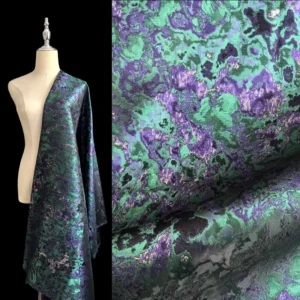 In Stock Low MOQ Luxury Brocade Jacquard Fabric with Metallic Finish
