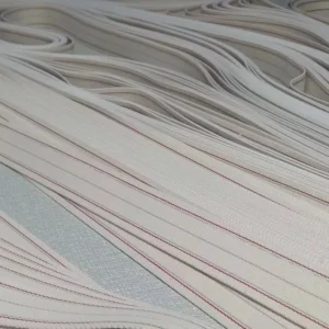 Industrial Ironer Belts Custom Woven Yarn Dyed Warp Lace Fabric Polyester Metallic Belt Roll