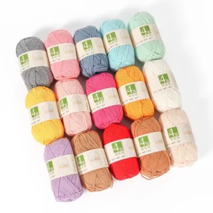 JP Milk Cotton Crochet Knitting Combed Compact Yarn Multiple Colors Hand Weaving Thread Thick Knitting Thread