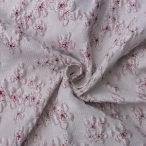 KEER China Manufacturer Customized Pink Yarn Dyed Brocade Luxury Garment Brocade Fabric for Dress