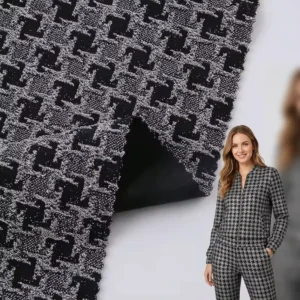 Knitted Yarn Dyed Polyester/spandex Metallic Yarn Stretch Lurex Fabric for Clothing