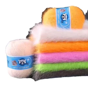 Knitting Yarns Supplier Eco Friendly Baby Cashmere Cotton Blended Natural Plush Mink Yarn for Hand Knitting