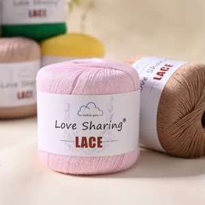 Lace Cotton Summer Silk Chenille Yarn Bleached Hand Woven Crochet Short Sleeve DIY Shawl for Textile Weaving