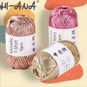 Laser Metallic Yarn Strips High Tenacity Dyed for Handmade DIY Knitting Crochet Bags Crochet Slippers Non Pilling OE Technics