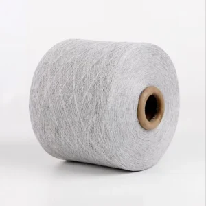 Light Grey TC60 40 Ne 20 1 Regenerated Poly Cotton Blended Yarn Recycled Melange Yarn for Socks Knitting