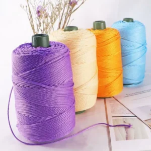 Light PP Thread Hand Knitted Hollow Dyed Fancy Yarn Strong DIY Crochet Bag Hat Chair Cushion Yarn Rope