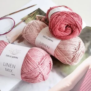 Linen Mix Lotus Yarns 120m/50g Linen Cotton Natural Fiber Blended Hand Knitting Yarn for Summer Knitting Top