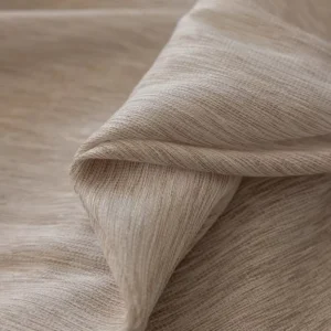 Linen Style Sheer Curtains Polyester Texture Pleated Customizable Chinese Style Retro Wabi Sabi