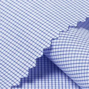Liquid Ammonia Finished 100% Cotton Yarn Dyed Poplin Check Fabric Soft Wrinkle Resistant Combed for Fine Chequer Shirts Uniforms