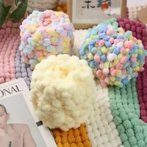 Little Ball Chenille Yarn 100% Polyester Anti-Pilling 100g Hand-Knitted DIY Scarf Hat Cushion Blanket Handcraft