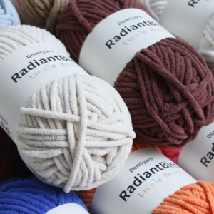 Little Beans 50g 55m factory price chunky polyester yarn crochet for scarf blanket
