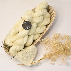 Lotus Yarns Kid Mohair Merino Yarn with Gold Lurex Lace Weight Undyed Hand Knitting Yarn for Handknitting Handcrafts Hand Dye