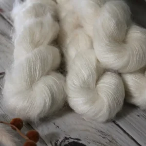 Lotus Yarns Kid Mohair Silk Wool High Quality Undyed Yarn Natural Yarn for Hand Dye Knitting