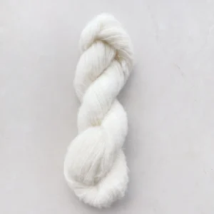 Lotus Yarns Pure Cashmere Brushed 100% Mongolia Cashmere Brushed Fluffy Yarn 290m 50g Natural White for Hand Dye Hand Knitting