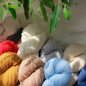 Lotus Yarns Soft Cashmere Yak Colored Lace Weight 400m/50g Hand Knitting Yarn for Sweater Shawl and Crochet Hook