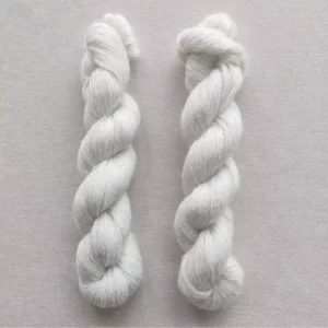 Lotus Yarns Undyed Kid Mohair Merino Sequins Fancy Blended Hand Knitting Yarn 500m 50g Lace Weight for Hand Dye