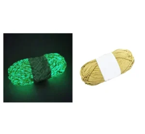 Luminous Customizable High Strength Acrylic Ball Crochet Yarn 1mm Fancy Yarn Glowing Dark 100% Evenness 28s 2*2 Count for