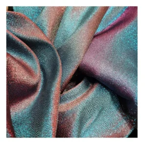 Lurex Fabric 2 Colors Tone Metallic Yarn Dyed Lame Lurex Fabric