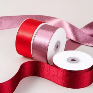 Luxury Metallic Gloss Double Face Mercerized Ribbon Diy Bow Gift Packaging Holiday Decoration Clothing Accessories 100%