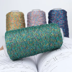 Luxury Metallic Yarn for Bags DIY Craft Supplies Fashion Accessories Soft Shiny Gold Silver Crochet Dyed Weaving Embroidery
