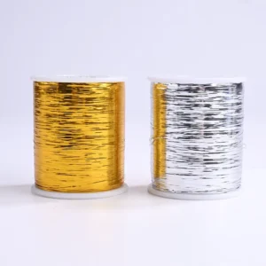 M Type Metallic Yarn Bobbin Gold and Silver Embroidery Thread 100G