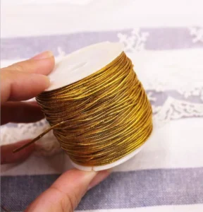 M Type Metallic Yarn for Knitting Lace Velvets 100grams Blue Embroidery Anti Packing Film Break Sewing Color Feature Hand Weight