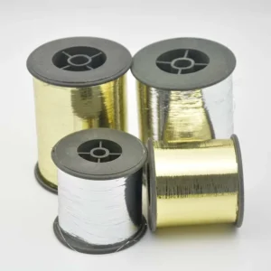 M type PET Soft Metallic Yarn Bobbin Gold and Silver Embroidery Thread 45g 150g 300g