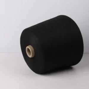 MVS NE 16/1 100% Black Polyester Vortex Spun Yarn for Knitting and Weaving