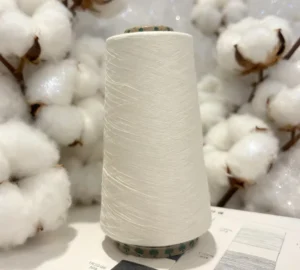 MVS NE 16 1 65% Polyester and 35% Cotton Raw White Vortex Blended Spun Yarn
