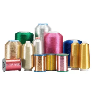 MX MH 100g Flat Metallic Yarn High Temperature Resistant Water Soluble Polyester Embroidery Thread New High Tech Metallic Yarn