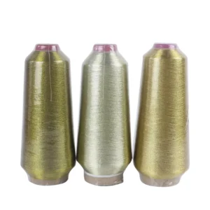 MX Style Elastic Polyester Metallic Yarn Silver Color Yarn for Knitting or Embroidery