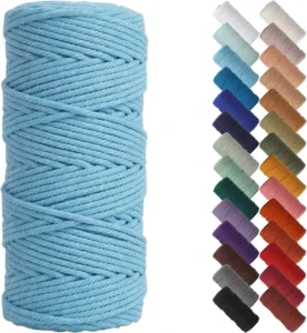 Macrame Cord 2mm-6mm 100% Cotton Coated 4 Ply Twisted Yarn For Garment & Shoes DIY Crafts