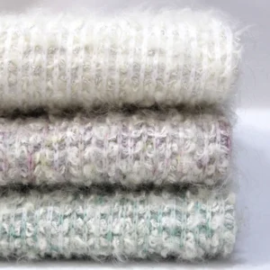 Manufacture High Quality Bright Silk Sliver Fancy Yarn Loop Wool Mohair Alpaca Knit Fabric