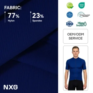 Manufacturer Cycling Apparel Knit Fabric 77% Nylon 23% Spandex Wicking Custom Dyeing REACH Compliant