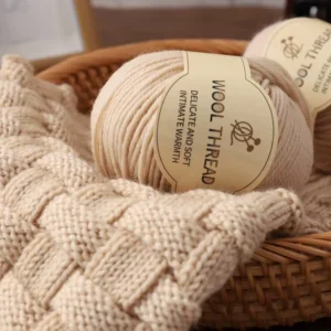 Medium Thick Acrylic Blended Yarn Hand Knitting Scarves Sweaters Babies Children’s DIY Bleached Yarn