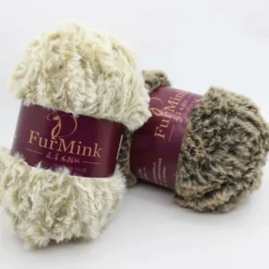 Medium Thick Imitation Mink Fur Yarn Long Fur Dyed Blended Yarn for Hand Knitting