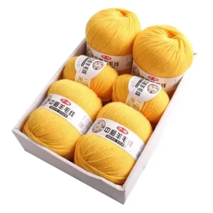 Medium thick Hand knitted 100% Organic Cotton Core Spun Yarn Balls DIY Crafting Knitting Baby Sweaters Scarves