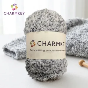 Melange Chenille Velvet Fluffy Yarn Soft Fancy Nylon Polyester Blended Yarn for Hand Knitting Crochet