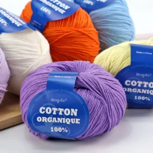 Mengchu 50g 100% Cotton Yarn Super Soft Silk Crochet Cotton Thread Hand Knitting Sweater Lanas Para Crochet Laine Pour Crochet